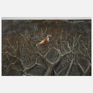 Klaus Wiedmann, Relief eines Baums mit Vogel