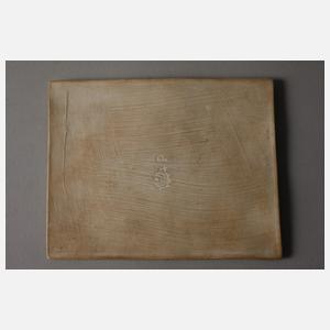 KPM Berlin Bildplatte Biedermeierdame mit Maske