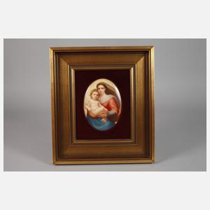KPM Berlin Bildplatte "Sixtinische Madonna"