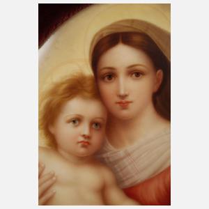 KPM Berlin Bildplatte "Sixtinische Madonna"