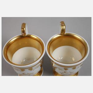KPM Berlin Paar Hochzeitstassen Goldmalerei