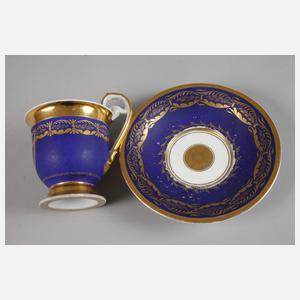 KPM Berlin Spruchtasse Goldmalerei