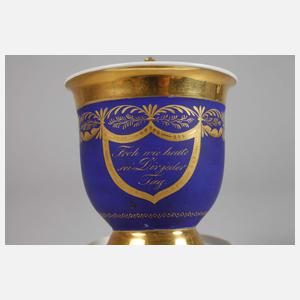 KPM Berlin Spruchtasse Goldmalerei