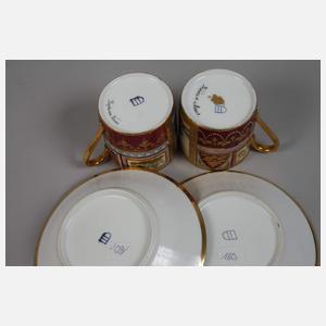 Paar mythologische Bildtassen im Wiener Stil