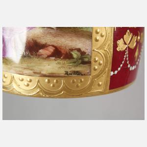 Paar mythologische Bildtassen im Wiener Stil