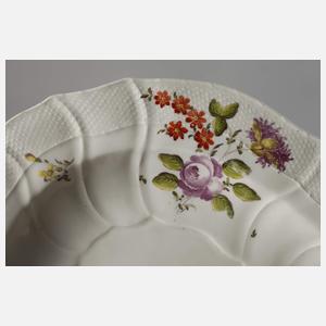 Alt Wien ovale Servierplatte Blumenmalerei