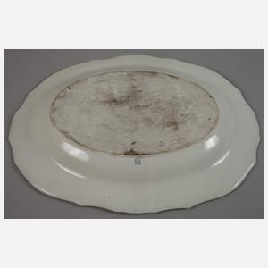 Alt Wien ovale Servierplatte Blumenmalerei