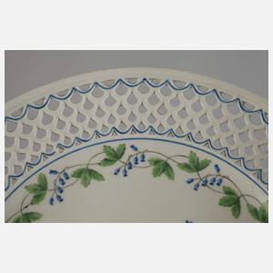 Alt-Wien Durchbruchteller Blumenkranzdekor