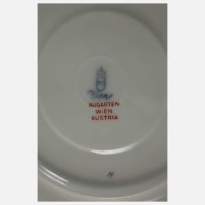 Augarten Wien vier Teetassen "Indisch Purpur"