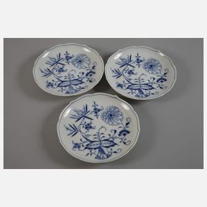 Meissen drei Suppentassen "Zwiebelmuster"