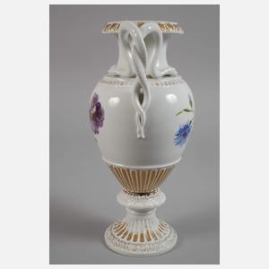 Meissen Schlangenhenkelvase "Blumenbukett"