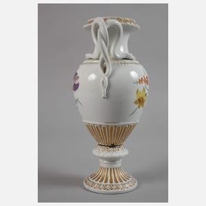 Meissen Schlangenhenkelvase "Blumenbukett"