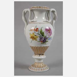 Meissen Schlangenhenkelvase "Blumenbukett"