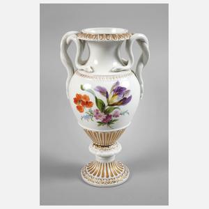 Meissen Schlangenhenkelvase "Blumenbukett"