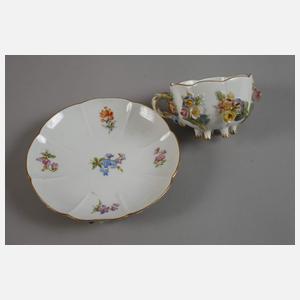 Meissen Mokkatasse Blütenbesatz