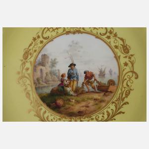 Meissen Zierteller Kauffahrteiszene
