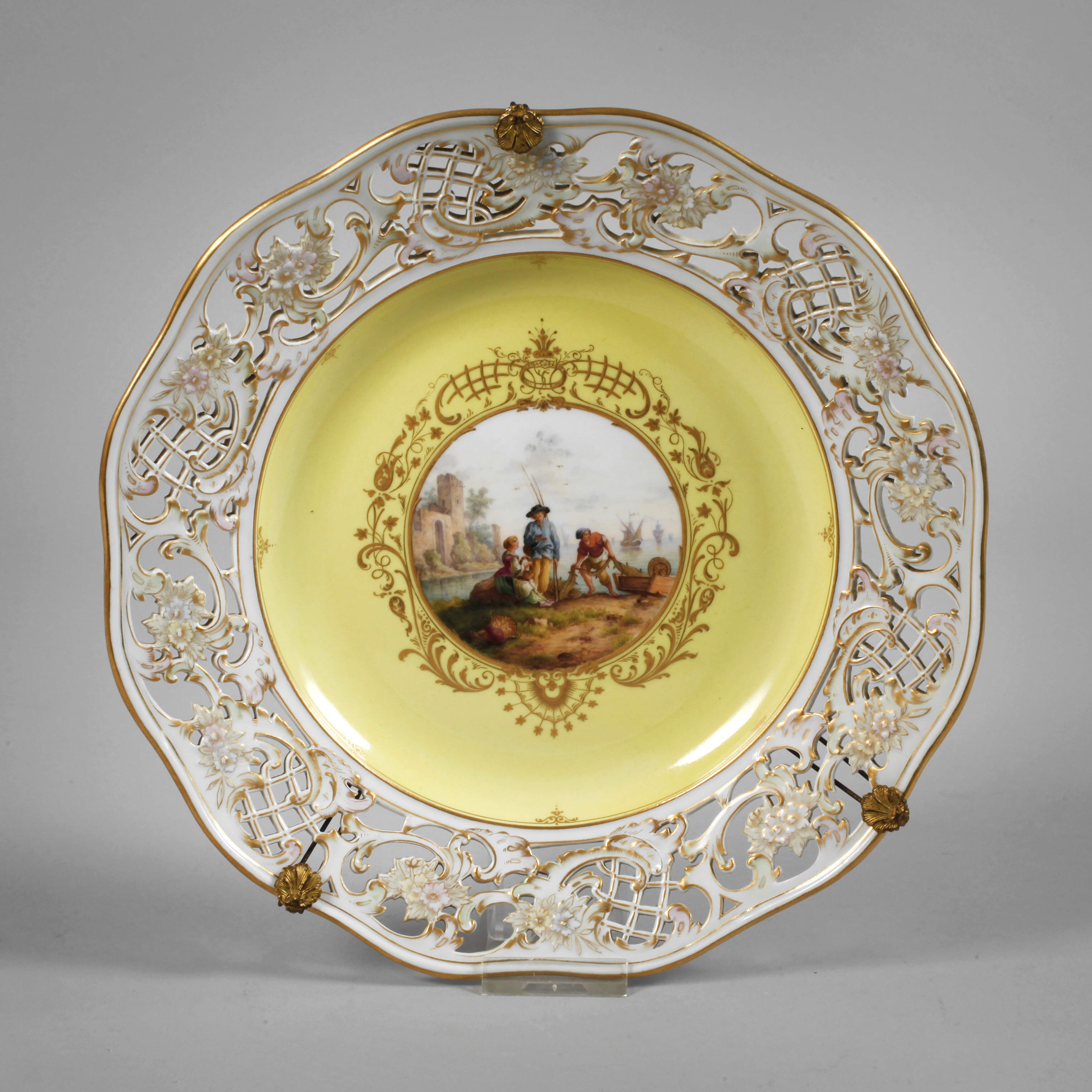 Meissen Zierteller Kauffahrteiszene