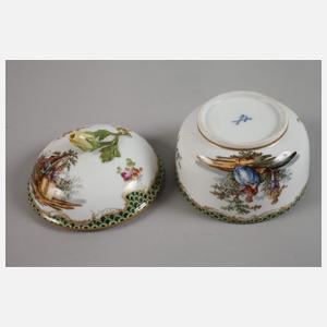 Meissen kleine Deckeldose Watteauszenen