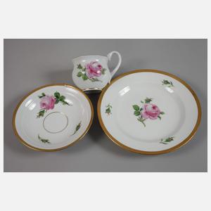 Meissen Gedeck "Rote Rose"