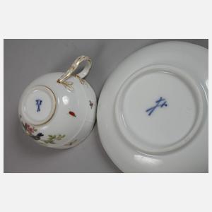 Meissen zwei Mokkatasse mit Untertassen