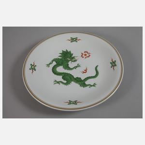 Meissen Wandteller "Grüner Mingdrache"