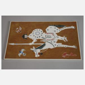 Meissen Reliefplatte "Don Quichotte"