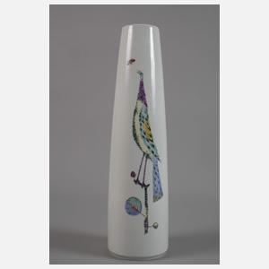 Meissen Stangenvase Vogelmotiv