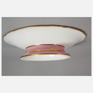 Mintons sechs Zierteller und Fußschale Blumenmalerei