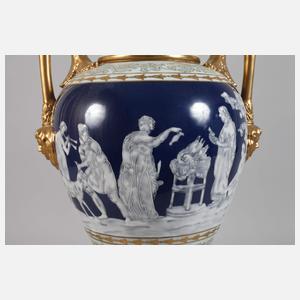 Große Amphorenvase Pâte sur Pâte