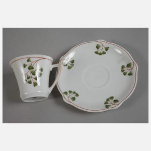 Nymphenburg zwei Mokkatassen mit Untertassen