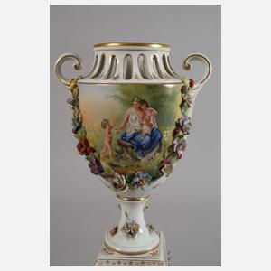 Potschappel prunkvolle Potpourrivase Mutterglück