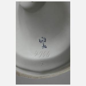 Volkstedt gelber Kakadu auf Postament