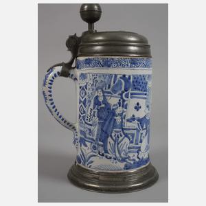 Übergroßer Berliner Fayencewalzenkrug