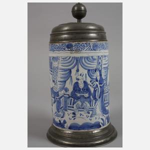 Übergroßer Berliner Fayencewalzenkrug