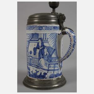 Übergroßer Berliner Fayencewalzenkrug