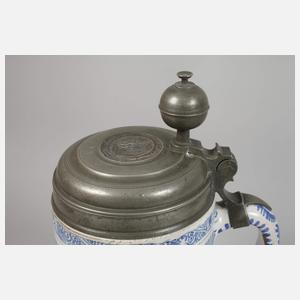 Übergroßer Berliner Fayencewalzenkrug