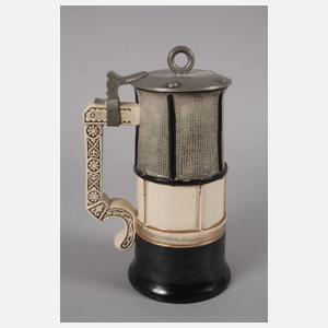 Bierkrug als Grubenlampe