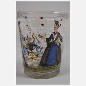 Barockes Innungsglas der Fleischer