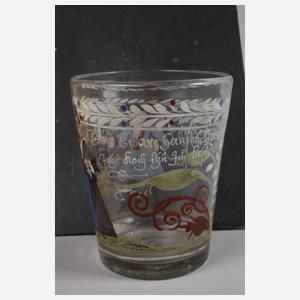 Barockes Innungsglas der Fleischer