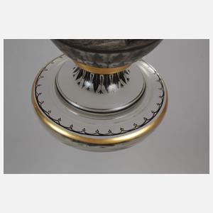 Steinschönau Pokalglas mit Schwarzlotmalerei