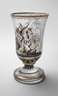 Steinschönau Pokalglas mit Schwarzlotmalerei