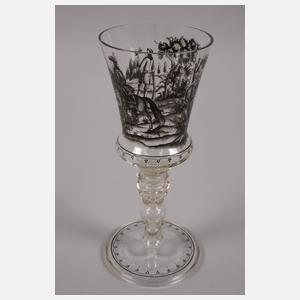 Deckelpokal mit Schwarztlotmalerei