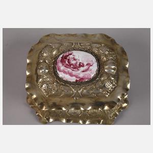 Augsburger Silberdose mit Emailleplatte