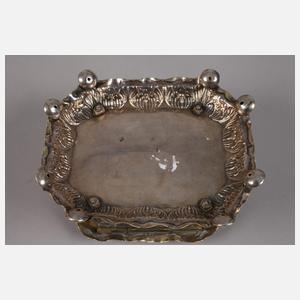 Augsburger Silberdose mit Emailleplatte