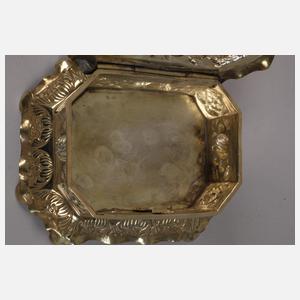 Augsburger Silberdose mit Emailleplatte