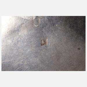 Augsburger Silberdose mit Emailleplatte