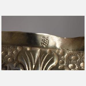 Augsburger Silberdose mit Emailleplatte