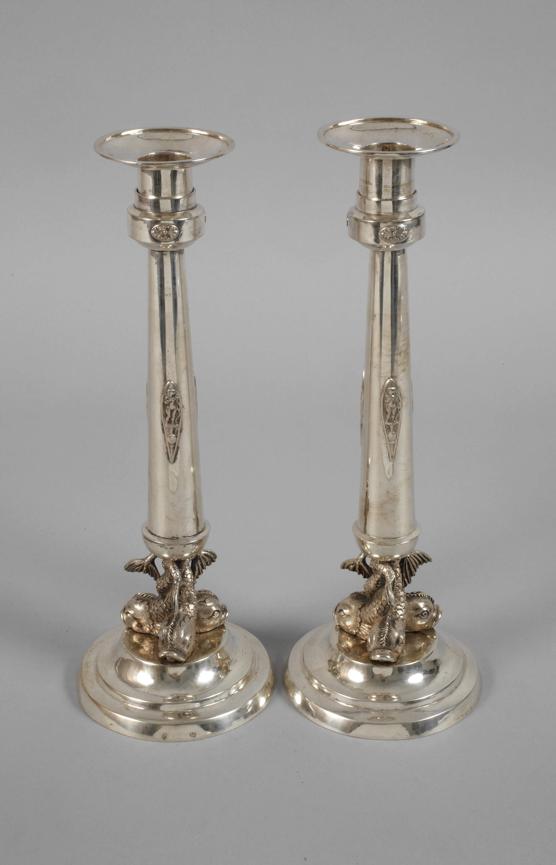 Paar Silberleuchter Empire Augsburg