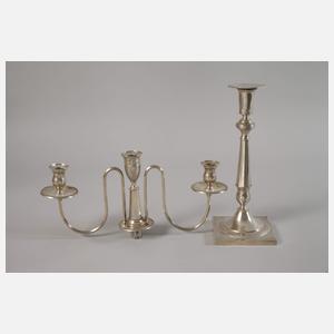 Paar klassizistische Silbergirandolen