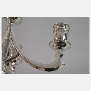 Große fünfflammige Silbergirandole